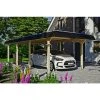 SkanHolz Carport »Wendland«, BxT: 362 X 870 Cm, Firsthöhe: 243 Cm, Unbehandelt