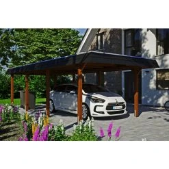 SkanHolz Carport »Wendland«, BxT: 362 X 870 Cm, Firsthöhe: 243 Cm, Farbbehandelt
