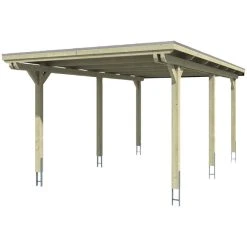 SkanHolz Carport »Emsland«, BxT: 354 X 604 Cm, Firsthöhe: 238 Cm, Unbehandelt