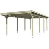 SkanHolz Carport »Emsland«, BxT: 404 X 846 Cm, Firsthöhe: 242 Cm, Farbbehandelt