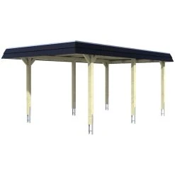 SkanHolz Carport »Wendland«, BxT: 362 X 628 Cm, Firsthöhe: 243 Cm, Farbbehandelt
