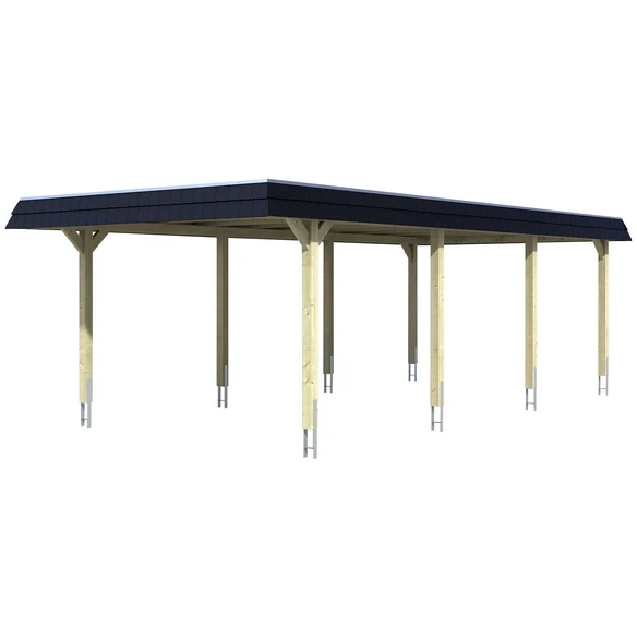 SkanHolz Carport »Wendland«, BxT: 409 X 870 Cm, Firsthöhe: 247 Cm, Farbbehandelt 1 SkanHolz Carport »Wendland«, BxT: 409 X 870 Cm, Firsthöhe: 247 Cm, Farbbehandelt