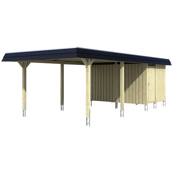 SkanHolz Carport »Wendland«, BxT: 409 X 870 Cm, Firsthöhe: 247 Cm, Unbehandelt 1 SkanHolz Carport »Wendland«, BxT: 409 X 870 Cm, Firsthöhe: 247 Cm, Unbehandelt