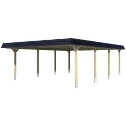 SkanHolz Carport »Wendland«, BxT: 630 X 879 Cm, Firsthöhe: 253 Cm, Unbehandelt
