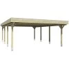 SkanHolz Carport »Spessart«, BxT: 611 X 846 Cm, Firsthöhe: 258 Cm, Lasiert