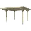 SkanHolz Carport »Odenwald«, BxT: 428 X 541 Cm, Firsthöhe: 238 Cm, Unbehandelt