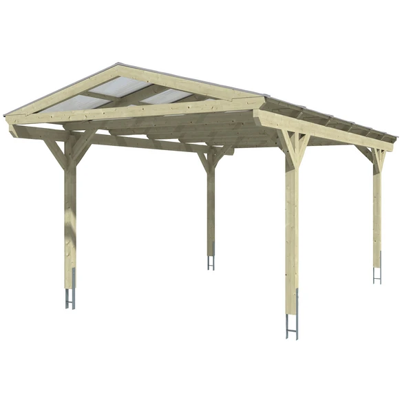 SkanHolz Carport »Westerwald«, BxT: 362 X 648 Cm, Firsthöhe: 281 Cm, Lasiert 1 SkanHolz Carport »Westerwald«, BxT: 362 X 648 Cm, Firsthöhe: 281 Cm, Lasiert