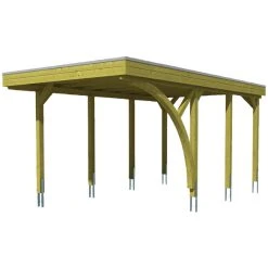 SkanHolz Carport »Friesland Set 5«, BxT: 314 X 555 Cm, Firsthöhe: 241 Cm, Imprägniert