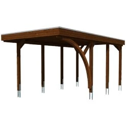 SkanHolz Carport »Friesland Set 5«, BxT: 314 X 555 Cm, Firsthöhe: 241 Cm, Farbbehandelt