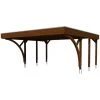 SkanHolz Carport »Friesland Set 8«, BxT: 557 X 555 Cm, Firsthöhe: 254 Cm, Farbbehandelt