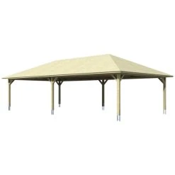 SkanHolz Carport »Taunus«, BxT: 1176 X 634 Cm, Firsthöhe: 380 Cm, Farbbehandelt