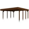 SkanHolz Carport »Friesland«, BxT: 557 X 555 Cm, Firsthöhe: 254 Cm, Farbbehandelt