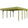 SkanHolz Carport »Friesland«, BxT: 557 X 555 Cm, Firsthöhe: 254 Cm, Imprägniert