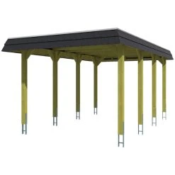 SkanHolz Carport »Spessart«, BxT: 345 X 589 Cm, Firsthöhe: 241 Cm, Imprägniert