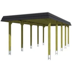 SkanHolz Carport »Spessart«, BxT: 345 X 741 Cm, Firsthöhe: 241 Cm, Imprägniert
