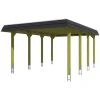 SkanHolz Carport »Spessart«, BxT: 396 X 589 Cm, Firsthöhe: 244 Cm, Farbbehandelt