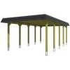SkanHolz Carport »Spessart«, BxT: 396 X 741 Cm, Firsthöhe: 244 Cm, Farbbehandelt