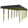 SkanHolz Carport »Spessart«, BxT: 345 X 893 Cm, Firsthöhe: 241 Cm, Farbbehandelt
