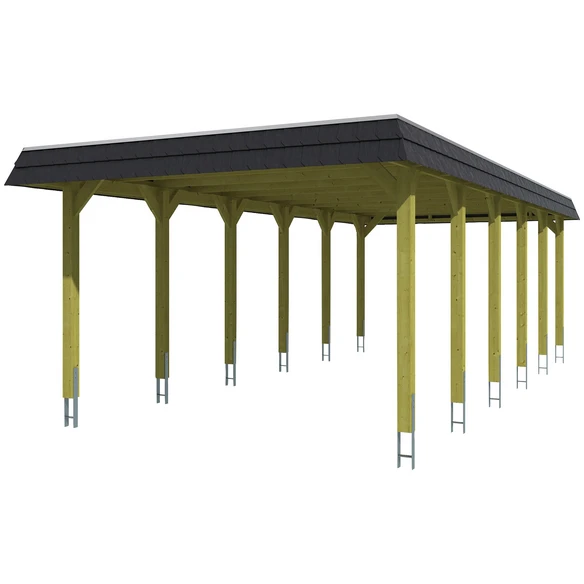 SkanHolz Carport »Spessart«, BxT: 396 X 893 Cm, Firsthöhe: 244 Cm, Imprägniert 1 SkanHolz Carport »Spessart«, BxT: 396 X 893 Cm, Firsthöhe: 244 Cm, Imprägniert