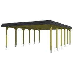 SkanHolz Carport »Spessart«, BxT: 585 X 893 Cm, Firsthöhe: 250 Cm, Imprägniert