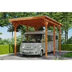 SkanHolz Carport »Emsland 1«, BxT: 404 X 604 Cm, Firsthöhe: 372 Cm, Farbbehandelt