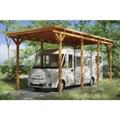 SkanHolz Carport »Emsland 2«, BxT: 404 X 846 Cm, Firsthöhe: 372 Cm, Farbbehandelt