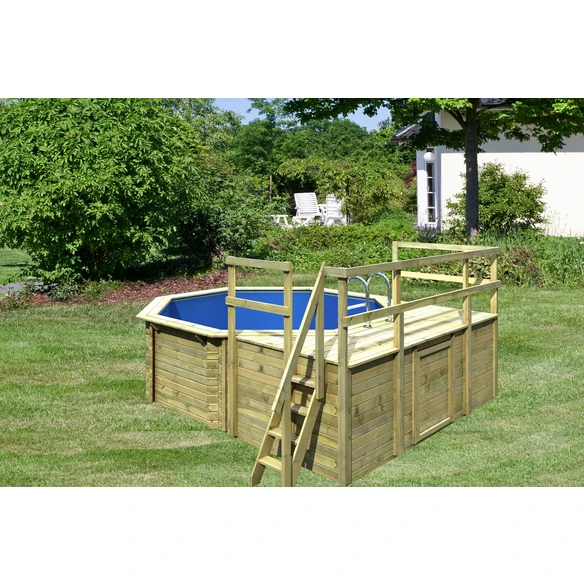 Karibu Rundpool »Var. D«, Braun, BxHxL: 358 X 124 X 350 Cm 1 Karibu Rundpool »Var. D«, Braun, BxHxL: 358 X 124 X 350 Cm