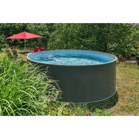 MYPOOL Rundpool, Grau, ØxH: 300 X 120 Cm 1 MYPOOL Rundpool, Grau, ØxH: 300 X 120 Cm