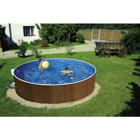 MYPOOL Rundpool, Holzoptik, ØxH: 350 X 120 Cm 1 MYPOOL Rundpool, Holzoptik, ØxH: 350 X 120 Cm
