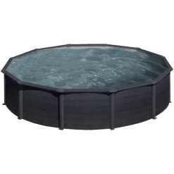 GRE Rundpool, Grau, ØxH: 550 X 132 Cm