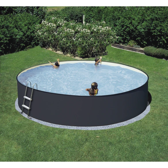 SUMMER FUN Rundpool, Anthrazit, ØxH: 450 X 120 Cm 1 SUMMER FUN Rundpool, Anthrazit, ØxH: 450 X 120 Cm
