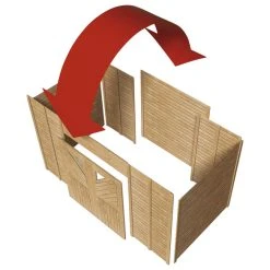 Karibu Geräteraum, Holzfarben, (BxT): 274 X 204 Cm