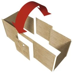 Karibu Geräteraum, Holzfarben, (BxT): 564 X 204 Cm