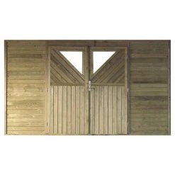 Karibu Carport-Doppeltür, Holzfarben, Außenmaß Breite: 250 Cm
