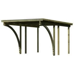 Karibu Einzelcarport »Eco 1 Variante C«, Außenmaß BxT: 268 X 387 Cm, Natur