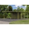 Karibu Doppelcarport »Eco«, Außenmaß BxT: 527 X 576 Cm, Natur