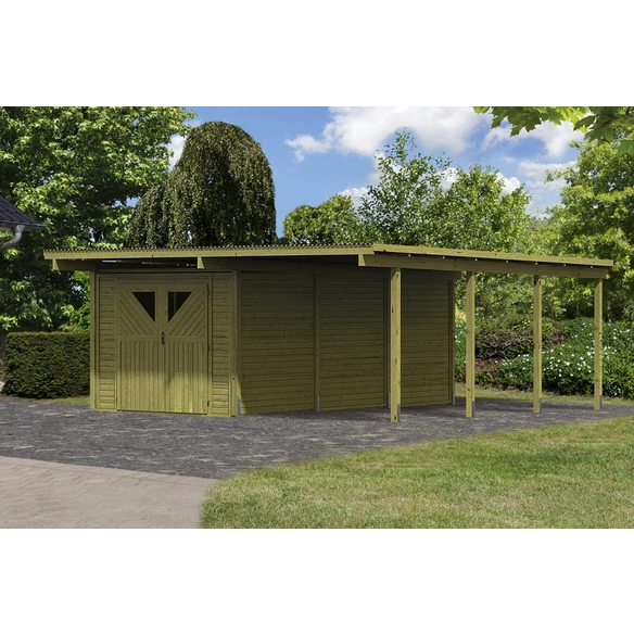 Karibu Einzelcarport »Eco«, Außenmaß BxT: 527 X 576 Cm, Natur 1 Karibu Einzelcarport »Eco«, Außenmaß BxT: 527 X 576 Cm, Natur
