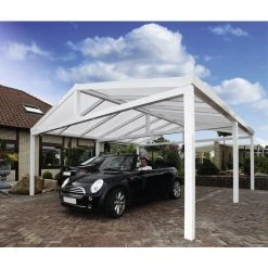 GARDENDREAMS Carport »Satteldachcarport«, B X T X H: 368 X 700 X 250 Cm, Weiß