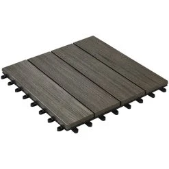 Mr. GARDENER WPC-Fliese, BxL: 30 X 30 Cm, Grau