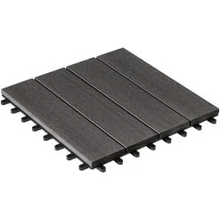 Mr. GARDENER WPC-Fliese, BxL: 30 X 30 Cm, Anthrazit