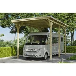 SkanHolz Carport »Emsland 1«, BxT: 404 X 604 Cm, Firsthöhe: 372 Cm, Unbehandelt