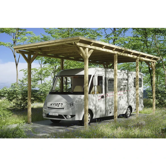 SkanHolz Carport »Emsland 2«, BxT: 404 X 846 Cm, Firsthöhe: 372 Cm, Unbehandelt 1 SkanHolz Carport »Emsland 2«, BxT: 404 X 846 Cm, Firsthöhe: 372 Cm, Unbehandelt