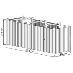 Mr. GARDENER Geräteraum »Hamburg 2«, B X T: 551 X 173 Cm, Braun
