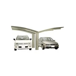 Ximax Doppelcarport »Portoforte«, Typ 80, Außenmaß BxT: 543 X 495,4 Cm, Edelstahlfarben