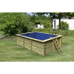 Karibu Rechteckpool, Braun, BxH: 350 X 125 Cm