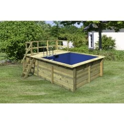 Karibu Rechteckpool, Braun, BxH: 353 X 125 Cm