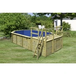 Karibu Rundpool, Braun, BxH: 358 X 124 Cm