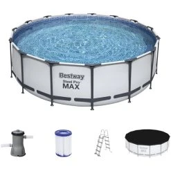 Bestway Rundpool »Steel Pro Max™«, Grau, ØxH: 457 X 122 Cm