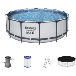 Bestway Rundpool »Steel Pro Max™«, Grau, ØxH: 427 X 122 Cm