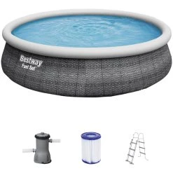 Bestway Rundpool »Fast Set™«, Rattanfarben/grau, ØxH: 457 X 107 Cm